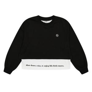 [에꼴리에]MARIO여아 레이어드 레터링 티셔츠 23C5453_BK