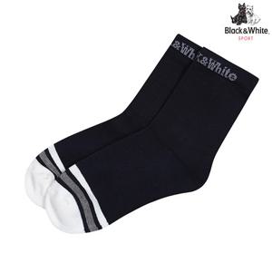 [블랙앤화이트] 남성 앞코 포인트 중목 양말 8125GXSC_NAVY