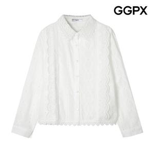 GGPX  레이스 카라 버튼 블라우스 (GP9SH037F)