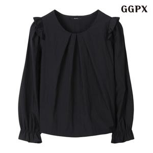 GGPX 러블리 핀턱 라운드넥 블라우스 (GPCBA015D)