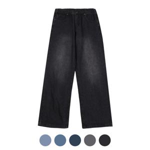 [모로엠] 남성 코튼 뒷밴딩 와이드핏 청바지 IC-JEA-2406,7,8,9,10