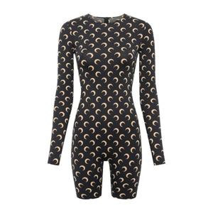 마린세르 문 프린트 저지 롱 슬리브 숏 캣수트 WJS010ACJER0001