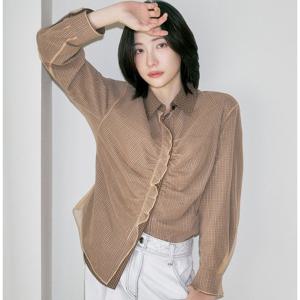 [주크] 매쉬 레이어드 체크 셔츠 Z254MSC014