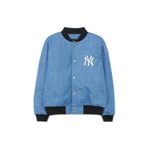 MLB자켓 GQC 3ADKR0134-50INS 컬시브 로고 데님 자켓 뉴욕양키스