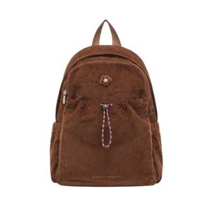 와키윌리백팩 KQJ WA2503BP51BR 우먼스 릴리 와펜 코듀로이 백팩 브라운