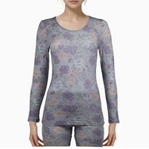 [비비안(언더웨어)]민감한 피부에도좋은 모달스판 프린트 9부기장 내복상의 LG9282