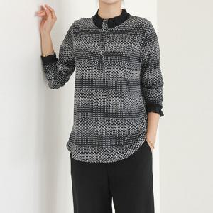 [쉬즈마담]T57388 스판 이중망사프릴 스판롱티 50대 엄마옷