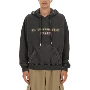 오프화이트 긴팔 티셔츠 OMBB119 F23FLE0051084 BLACK