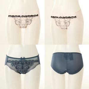 [비너스] 프리미엄 블랙라벨 로맨틱 헴팬티 2종택1 [VPTB645H]