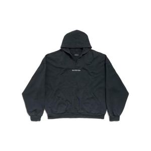 발렌시아가 후드 티셔츠 827939TTVJ2 1569 BLACKWHITE