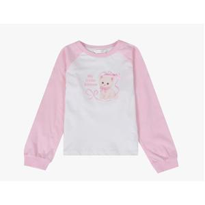 로엠걸즈라글란 셔링리본 긴팔티셔츠 RGLA2587C