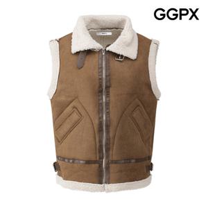 GGPX  무스탕 페이크 시어링 베스트 GPAVT004F