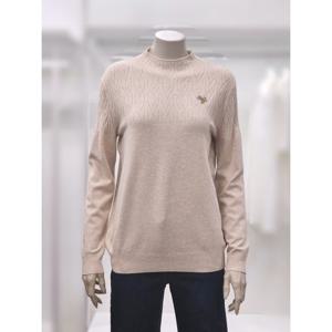 [프렐린]RWP254S40 레이온 혼방 브로치 장식 반목 니트