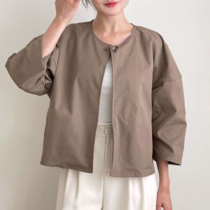 나야홍 / 빅사이즈 510 벌룬핏라운드버튼자켓 DBNV382