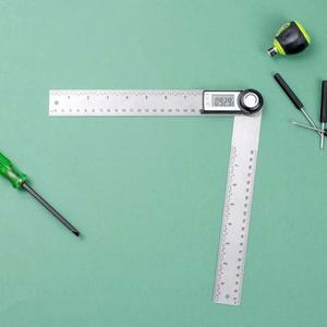 기타측정기 360도+20cm 디지털 각도기 목공용 스틸자 각도계 각도기 전자각도기 전자각도자 l