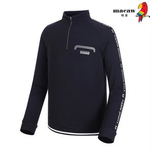 [마코] (남성)테이프 배색 라인 집업 티셔츠_MMM4TH61