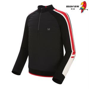 [마코] (남성)퀼팅 배색 반집업 니트_MMM4SW62