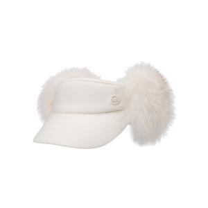 [핑]여자 퍼귀달이 뒷리본 썬바이저 121D4CP051_WH_IC