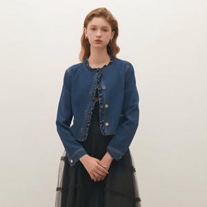 [샤틴]러플 디테일 데님자켓/S253B153