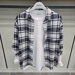 [폴햄]남성 더블 페이스 체크 셔츠PHF3WC1083_YS