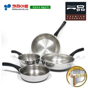 키친아트 일품(  ) 5-PLY 엠보후라이팬4종(A)(20+28+18궁+28궁)