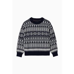 [타미힐피거칠드런2] 페어아일 크루넥 스웨터 T42F7WWO600BT1 8세 16세