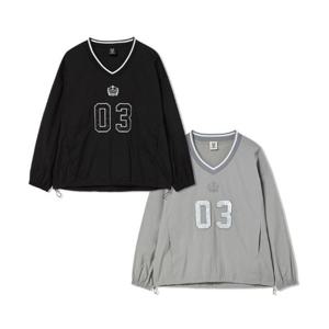 M 라이프워크긴팔티 CQK LW251MT773 나일론 스판 브이넥 넘버 티셔츠