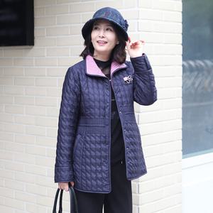 [쉬즈마담]J31736 코사지선물 자수 누비패딩 배색자켓 엄마옷