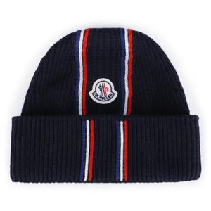 디몬트 23 F/W 몽클레어 공용 와펜 스트라이프 비니(네이비) 3B00036 M1131 742