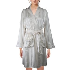 [비비안(언더웨어)]부드럽고 고급진 샤틴 자카드 스트라이프 로브가운 GW8869A