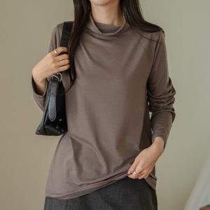 나야홍 / 빅사이즈 510 주름반폴라무지티셔츠 DGOV482