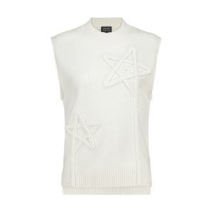 M 파리게이츠골프조끼 NQC 521D4SV571_IV 여성 케이블 별 포인트 니트 베스트