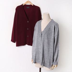 나야홍 / 빅사이즈 510 브이빅단추루즈가디건 DRMA926