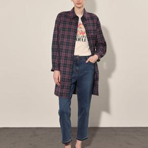 [올리비아로렌]VVCNL4F8381 롱체크셔츠_JK