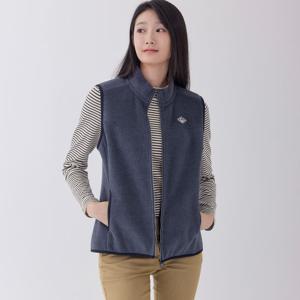 [지센] (2컬러) 에센셜 하이넥 후리스 집업 베스트 LSVTOA71