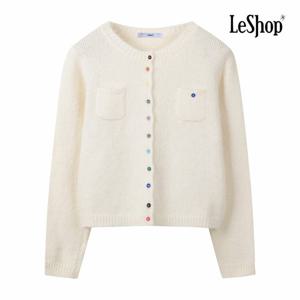 [르샵] 레인보우 버튼 부클 니트 가디건 (BP9KC008A)