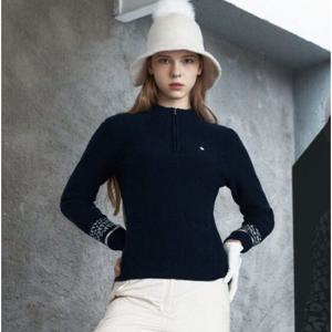 [레노마골프]여성 소매 자카드 방풍 반집업 니트 RWSHN8211-915_