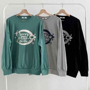 나야홍 / 빅사이즈티 V221L511 프루티영문박시맨투맨 AL