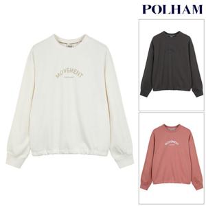 폴햄  여성 무브 플리스 크롭 그래픽 맨투맨 티셔츠(PHF4TR2750)