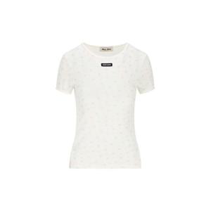 미우미우 탑 MJNA0818ZUF0AZ1 P26 WHITE BLUE