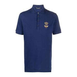 돌체앤가바나 자수 엠블럼 폴로 셔츠 G8LZ1ZG7WUR