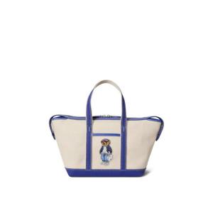 폴로 랄프로렌 자수 패치 캔버스 토트 백 428P05485