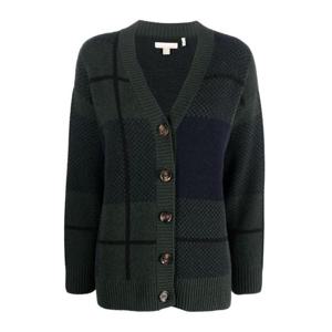 바버 마리 체크 V넥 가디건 LKN1407