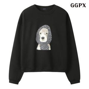 [GGPX]도그 프린팅 기모 오버핏 긴팔 티셔츠 (GPDLW007D)