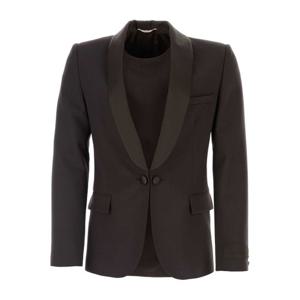 발렌티노 초콜릿 울 숄 칼라 블레이저 2V0CE3658EJ E05