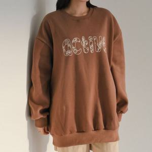 나야홍 / 아이우먼 풀잎액트박시맨투맨 WBV640M511 빅사이즈