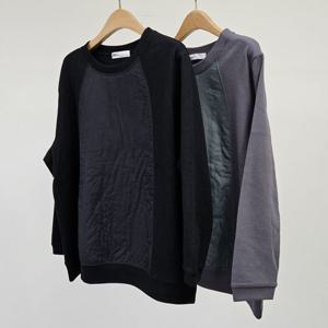 나야홍 / 빅사이즈티 T340L510 와플라운드패딩배색티 IR