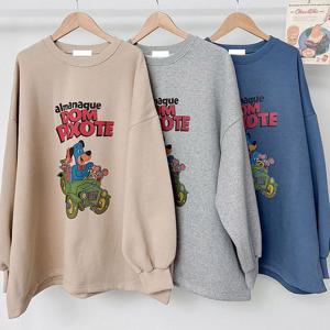 나야홍 / 빅사이즈티 T513L510 드라이브캐릭터기모티 PO