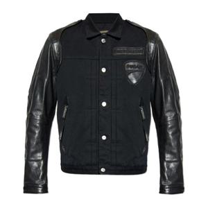 디스퀘어드2 버튼 프론트 칼라 패치 가죽 재킷 S71AN0649D30020