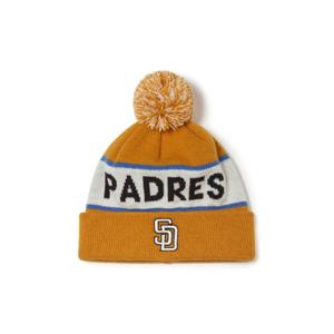 M MLB모자 TQK 7ABNV0146-13MSD 프리미엄 바시티 컬러블럭 폼폼 비니 샌디에이고 파드리스